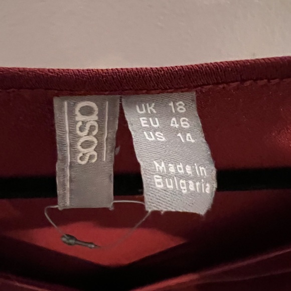 ASOS Plus Size Burgundy Long Dress - Picture 2 of 3